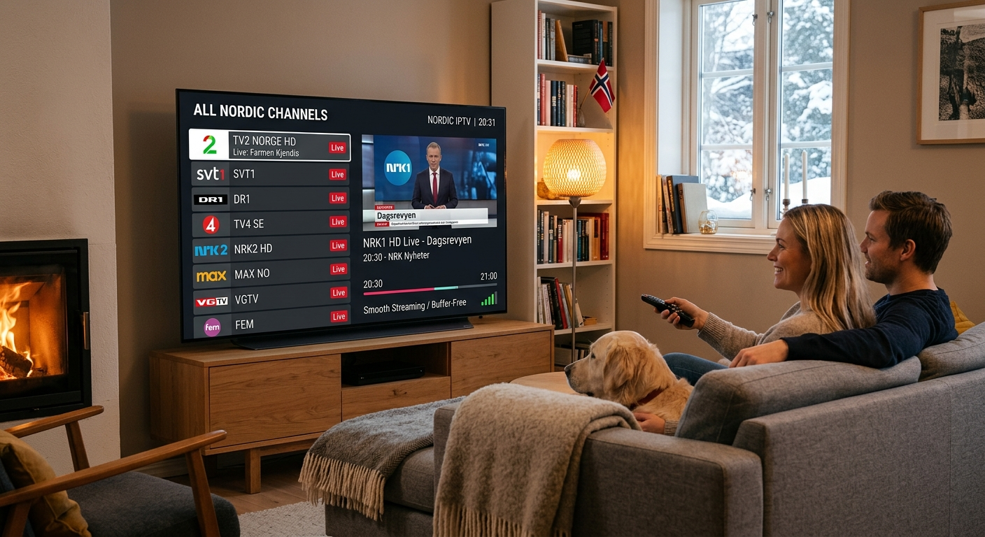 Best IPTV service streaming Nordic channels on a smart TV in Norway