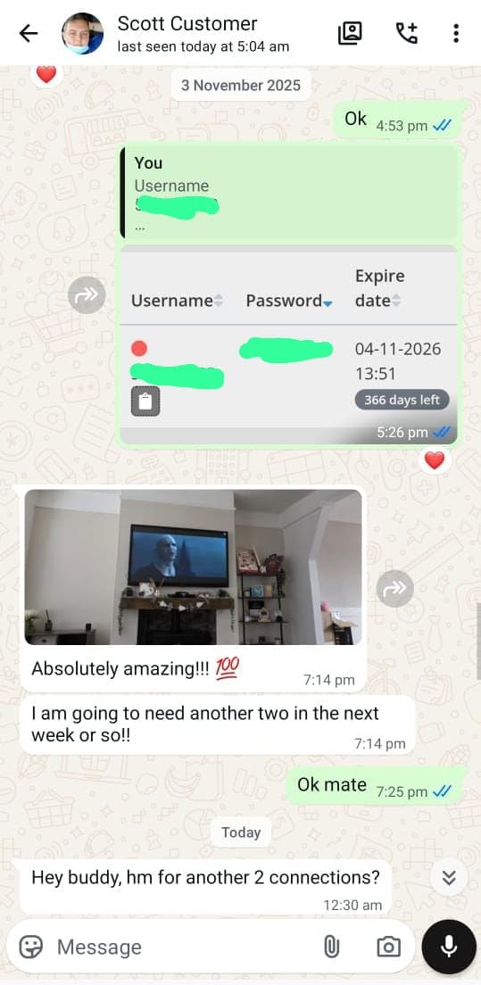 Customer WhatsApp review screenshot 3